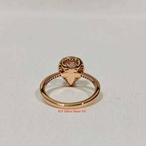 Sparkling Teardrop Halo Ring 186251CZ - Picture 7 of 10